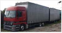 Lorry 58m3 Mercedes 2540 Actros: dimensions, tonnage and other parameters